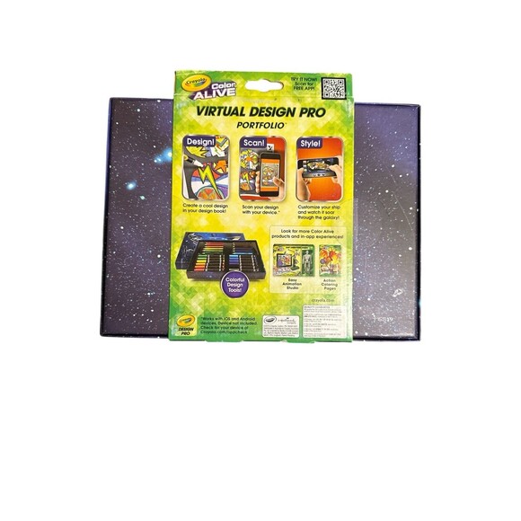 Crayola Virtual Design Pro Portfolio Star Wars Coloring Book Color Alive-New 165 - Picture 2 of 2